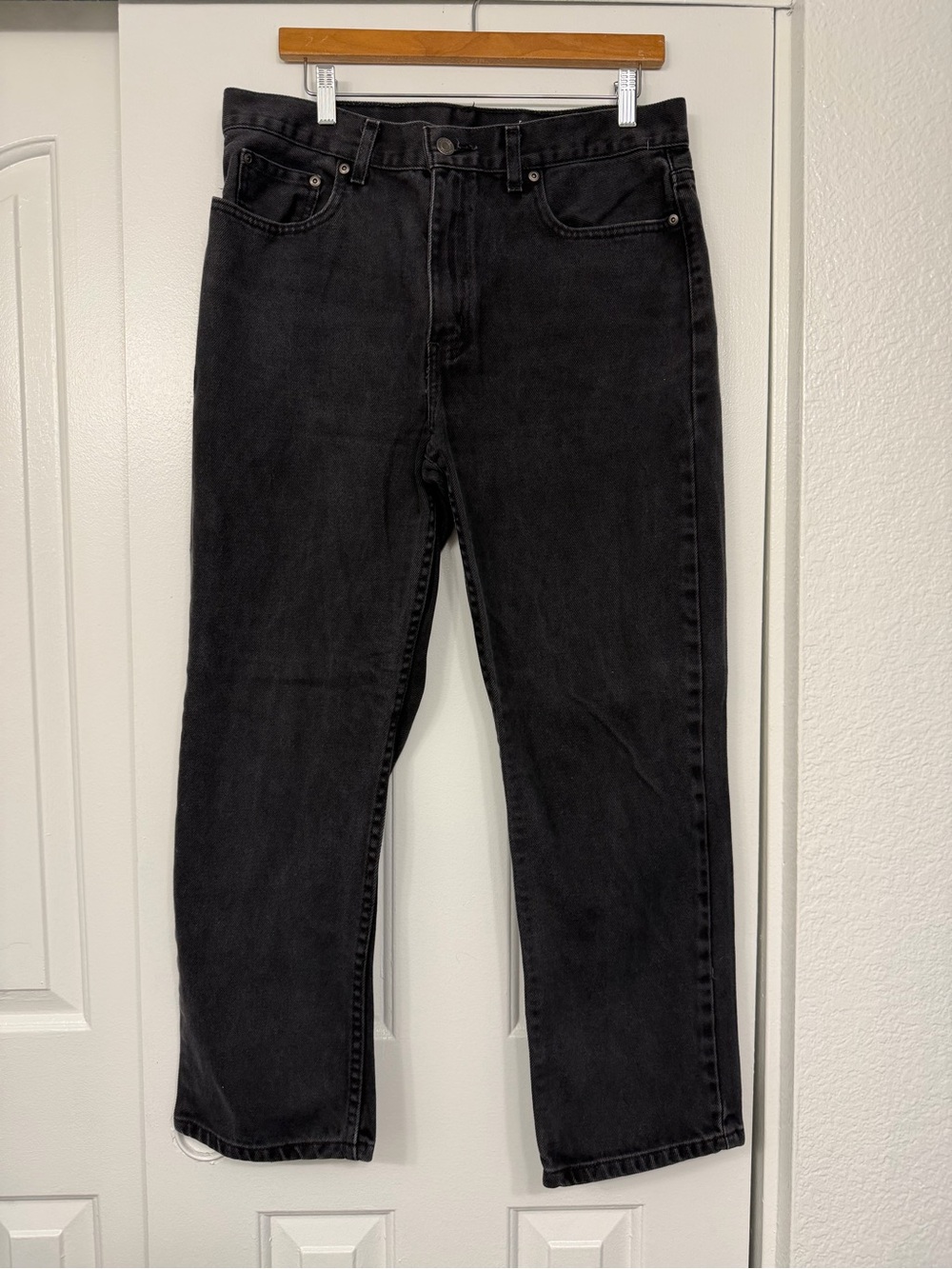 George Men's Relaxed Black Jeans